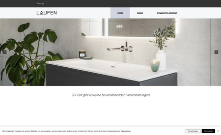 LAUFEN Trainings: The traditional Swiss brand LAUFEN brings harmony and sophisticated design into people's bathrooms. This website was built on Editor X for training LAUFEN partners. We integrated Wix's Events feature and added special features in all events.