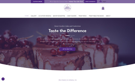  Sweet Cecelia's: Home Bakery Business Website 