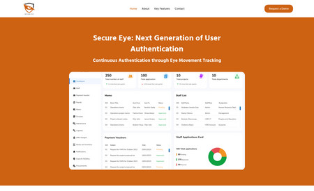 Secure Eye: Convert the website into a landing page and redesign it from scratch.
