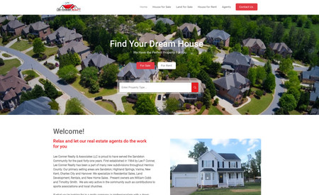 Lee Conner Realty: We have created LeeConnerRealty.com for a client local to our community.  This site was created to showcase information about the business and homes they offer.