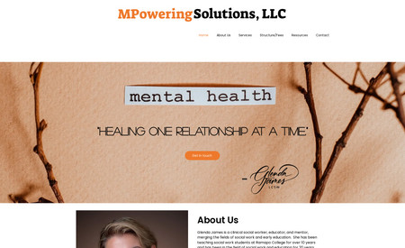 MPowering Solutions: I created this site for a therapist. The website is mainly informative along with her price rates and what she focuses on. Simple, yet, elegant. 
