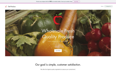 Get Produce: A clean and modern website for a fresh produce wholesaler.