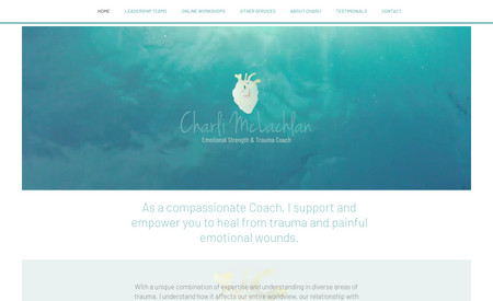 Charli McLachlan: Landing page for client new to business