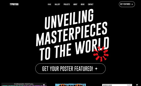 Typosters: We crafted an online sanctuary for Typosters, a beacon for artistic expression, where the vibrancy of art takes center stage on a visually stunning website.
