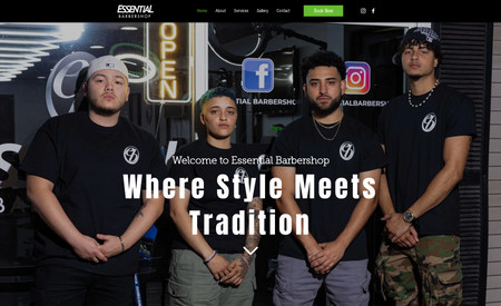 Essential Barbershop: Kenny reached out to us to have a website built out for his new barbershop that we opened. We were able to give him the website that he was looking for in a short time period and allowed him to be found on Google and book more appointments! 