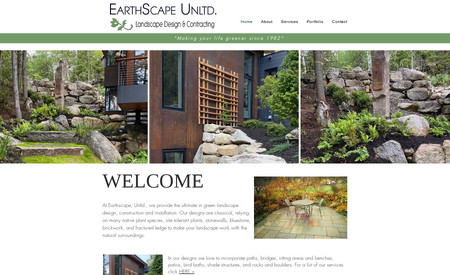 Earthscape, Unltd. : Landscape Contractor site featuring galleries and submission form!