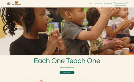 Each One Teach One: This site features:
-Student enrollment forms
-Job Applications
-Custom commercial
-Custom Logo
-Custom Logo animation
& more