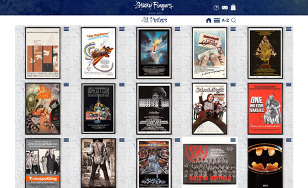 Sticky Fingers: Selling vintage movie posters, Sticky Fingers Film Art focus on related posters and category filters without any of the mess. We developed this bespoke e-commerce website with a clean interface; letting the film art shine with powerful 'related' navigation features at customers fingertips.