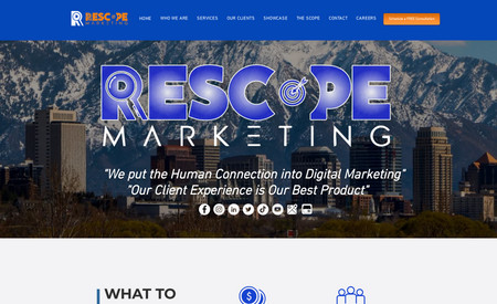 Rescope Marketing: We revolutionize organizations with Digital Marketing solutions using our result-oriented, professional yet friendly approach. Our objective is to grow ahead with clients by creating excellent works in Digital Marketing and Web Development through our creativity and innovation.