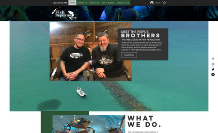 Fish Replicas: Complete website redesign including architecture, design and branded elements.