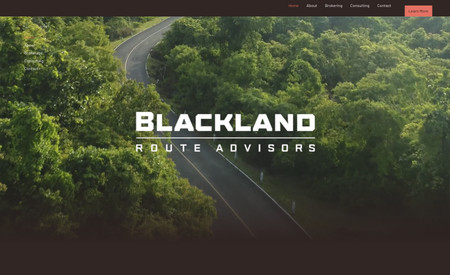 Black Route Advisor: Standard website design for a route advisory company.