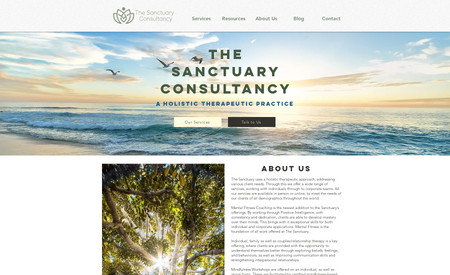 The Sanctuary: We built the client a counselling/therapy consulting lead generation website. This online presence can later be built out into an online booking site to manager bookings in real time.