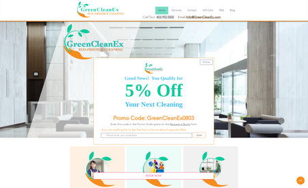 GreenCleanEx: Designed and developed site for GreenCleanEx. Various cleaning services are offered. The client will add a booking and payment online functionality in time.