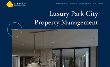 Aspen Property Mgt: Built a luxury site on Wix Studio for this property management company to attract aligned clients and match their upgraded brand.