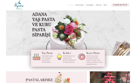 Karaca Pastanesi: Adana ilinde doğum günü pasta işletmesine Web sitesi tasarımı ve Google SEO + Google ADS hizmeti sağladık. "Adana Pasta Siparişi" anahtar kelimesinde 1. sayfa ilk 2 sıralamada bulunmaktadır. Bu sayede müşteri portföyü artmaktadır. 