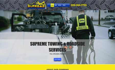 Supreme Towing: This new project was my clients second website from us for their towing company in California. My client was so busy with their existing business where we provided a redesign and SEO settings, they asked us to design a new business website, provide branding consulting and make SEO settings to get the new towing business off the ground quickly.  
