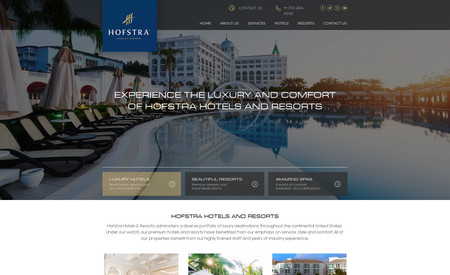 Hofstra Hotels and Resorts: World-class luxury hotels and resorts wit an emphasis on service, style and comfort.