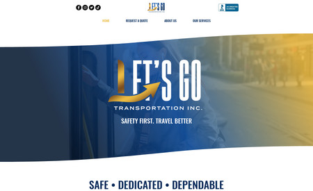 Let's Go: Transportation standard website design 