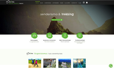 Un2Trek: Diseño web para empresa de actividades y viajes de aventura a la carta.