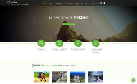 Un2Trek: Diseño web para empresa de actividades y viajes de aventura a la carta.