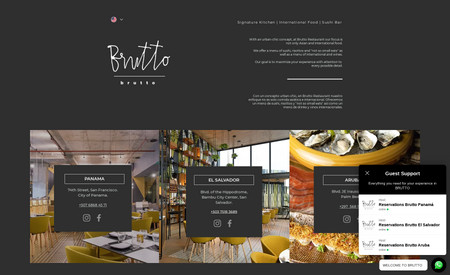 Brutto Restaurant: Guía de Estilo, SEO, Actualizaciones al Sitio, Campañas de Webmail.