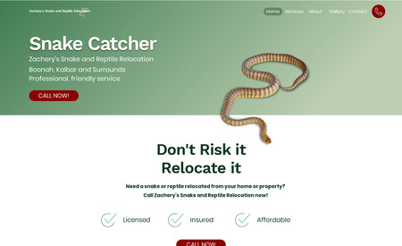Zachery Snakecatcher: Designed and built website. Written copy and some photography.