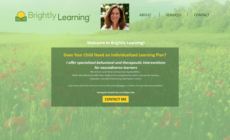 Brightly Learning: Informational website for children's learning therapist. Built on WixStudio.