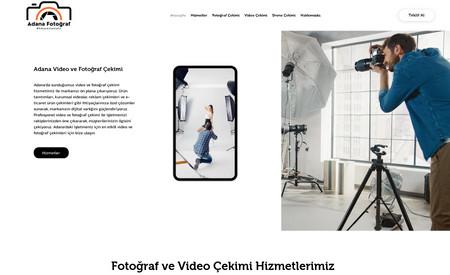 Adana Fotoğraf: In this project, we created a web design for a photographer studio that works locally.