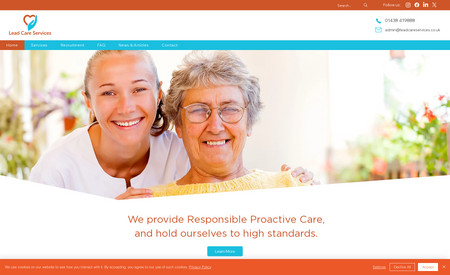 Lead Care Services: Classic website redesign.