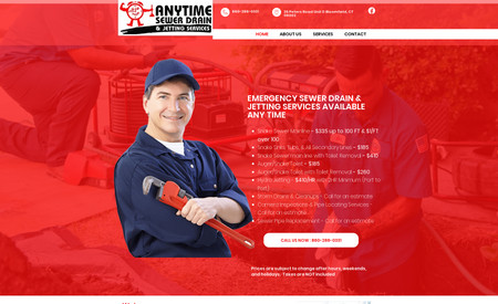 Anytime Sewer Drain: We are thrilled to showcase our collaboration with Anytime Sewer, a trusted provider of emergency sewer drain and jetting services. Our team had the opportunity to design and develop their website, which serves as a digital platform to highlight their expertise and offer information about their essential services.
