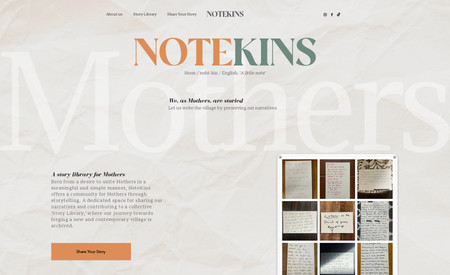 Notekins: 
We've created a sleek and user-friendly UI/UX design for https://www.mynotekins.com/. Our focus was on making the website visually appealing and easy to navigate. The client is thrilled with the outcome, and we're excited to see their success with the new design.