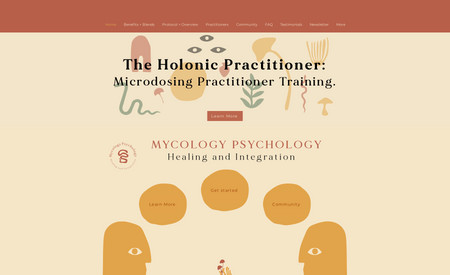 Mycology Psychology: Website for a psychology firm.