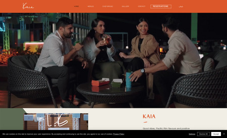 Kaia: Developed an English and Arabic website for Shangri-La Jeddah's new restaurant Kaia