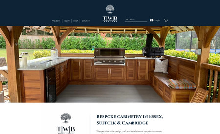 T|W|B Bespoke: A bespoke cabinetry company looking to sell custom furniture and handmade wooden products online. The website also showcases bespoke projects undertaken for clients.