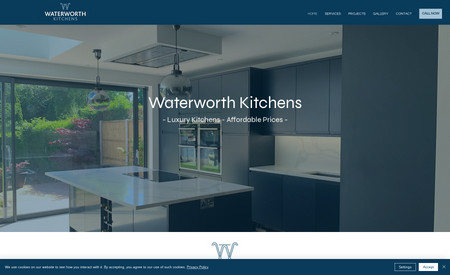 Waterworth Kitchens: New website for an established kitchen designer in Leicestershire, Wix was the perfect solution to showcase their amazing kitchen transformations.