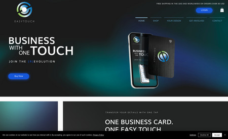 My EasyTouch: EasyTouch business card comes with integrated NFC technology, which enables you to transmit your contact details, socials & so much more in on tap.