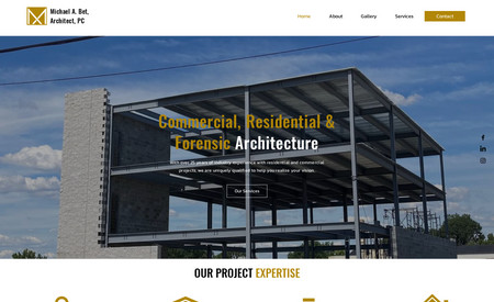 Michael A. Bet Architecture: This North New Jersey architect needed a new and easy to use site to replace his 10+ year old site that was truly beginning to show its age.