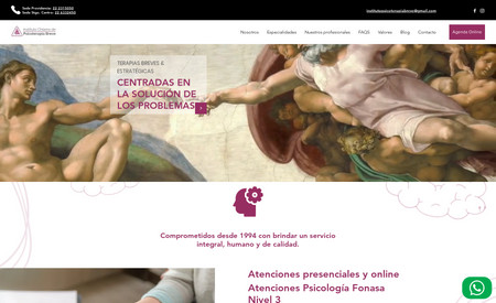 Instituto Chileno de Psicoterapia Breve: Sitio web para el Instituto Chileno de Psicoterapia Breve