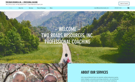 Two Roads Resources: Took the clients existing Wix ADI site and rebuilt on EditorX to make fully responsive and spruce up the design as well as bolster SEO. We also built the site on dynamic collections to boost speed and make editing a breeze.