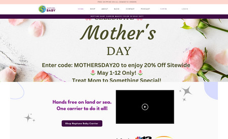 Amphiba Baby: Baby Product E-commerce Desktop and Mobile Responsive Website
