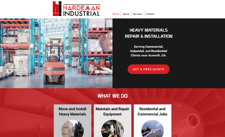 Hardeman Industrial: Logo and Website Design.