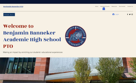 DC Banneker PTO: Design website for a Parent Teacher Organization
