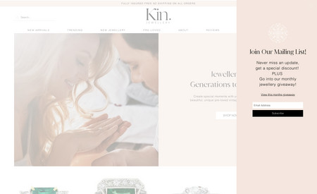 Kin Jewellery: Redesign Website and install apps