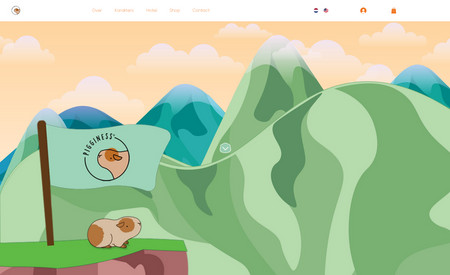 Pigginess: In this project, I created a fully bespoke website to immerse visitors in a captivating world designed specifically for guinea pigs. I crafted landscapes, characters, and nature elements such as trees, clouds, and flowers to bring this world to life. Additionally, I designed buildings that portray the essence of my client's brand. A unique scroll feature allows visitors to explore the enchanting "World of Pigginess," while a dedicated store offers a platform to sell her unique products, ensuring a seamless and immersive experience for guinea pig enthusiasts.
