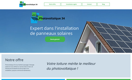 Photovoltaïque 34: Refonte d'un site web BTP.