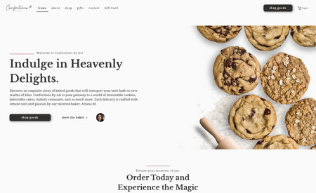 Confections By Ari: Complete web design and development for Confections by Ari, local baker and online store.