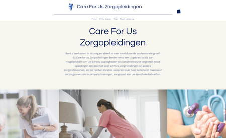Care For Us Zorgople: Website ontworpen met e-learnings en afspraakmodule voor cursussen ontworpen
Logo ontworden
Marketing advies 
Promotiemateriaal (zoals Visitekaartjes, stand up banners, tassen en pennen met logo) 