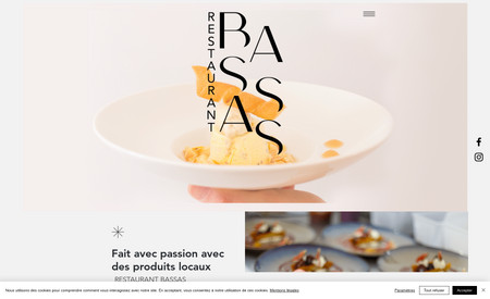 RESTAURANT BASSAS: Conception et gestion du site du restaurant gastronomique BASSAS