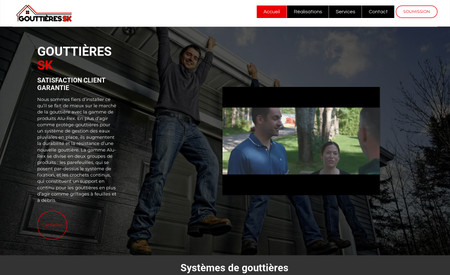 Gouttières SK: Site web de l'entreprise Gouttières SK, entretien, réparation et pose de gouttières.