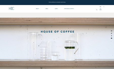 HOC: An ecommerce website for  a high-end coffee brand. Elevate your coffee experience with a click
